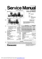 Technics - RSEH-600 - Service manual 